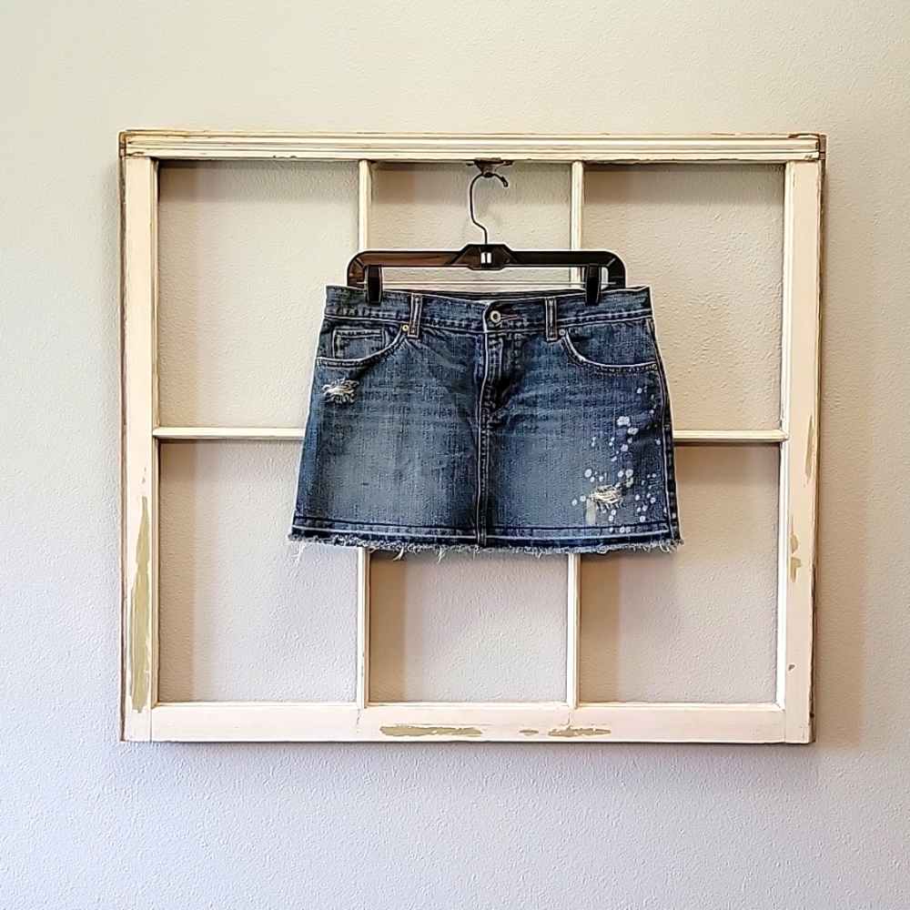 🌼 SHORT SKIRT SUMMER!! Old Navy Ultra Low Rise Jean Skirt - Size 8